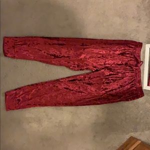Ruby velvet joggers